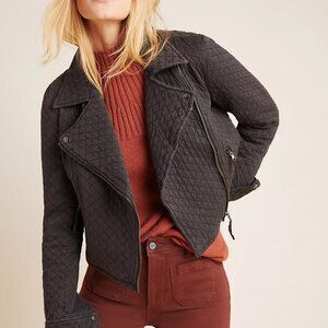 Anthropologie Marrakech Quilted Moto Jacket L